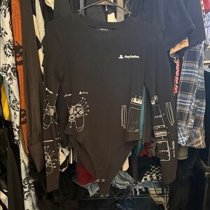 Forever 21 Black Graphic Bodysuit